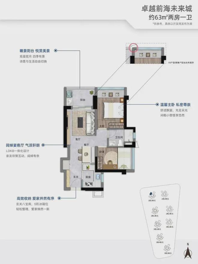 户型76-112㎡总价243万起一文了解。long8唯一中国网站《前海未来城》在售(图6)